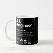 Grappige AI-ingenieur Koffiemok (Links)