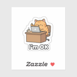 Grappige AI kat meme Sticker