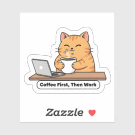 Grappige AI-katmeme – “Wacht even, ik vraag het mi Sticker