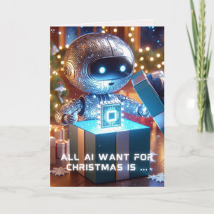 Grappige Ai Kerst Chatbot Cadeau Zakelijk Bedrijf Feestdagen Kaart