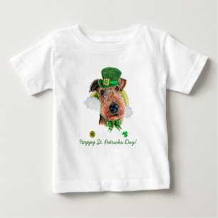 Grappige Airedale Terrier Gouden St. Patricks Dag
