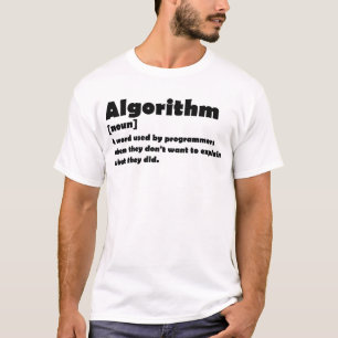 Grappige algoritme woordenboek definitie programme t-shirt