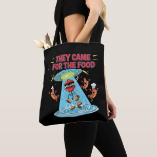 Grappige Alien BBQ UFO Ontvoering Hot Dogs Burgers Draagtas
