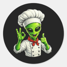 Grappige Alien Chef Ontwerp Schattige Ruimtekok Me
