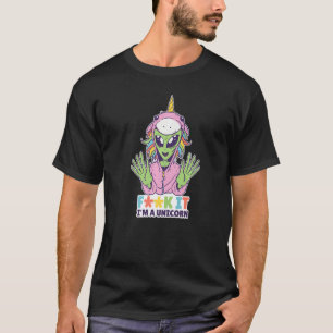 Grappige Alien Eenhoorn Schattige Eenhoorns Ruimte T-shirt