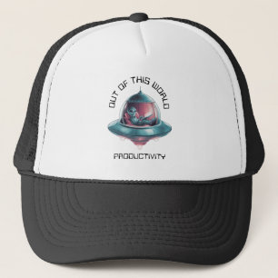 Grappige alien in UFO-Pet Trucker Pet