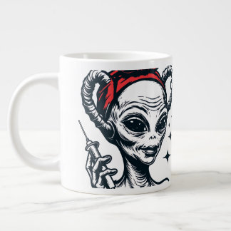 Grappige alien injectienaald dosis realiteit extra grote beker