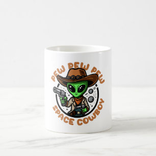 Grappige Alien Ruimtecowboy Koffiemok