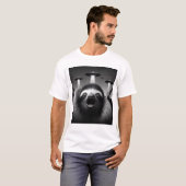 Grappige Alien Sloth UFO Racoon Selfie met UFO's T-shirt (Voorkant volledig)