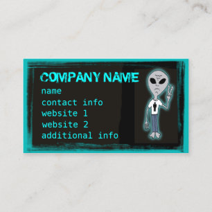 Grappige Alien T-shirt Visitekaartjes