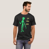 Grappige Alien 🎅🛸 UFO Halloween Party T-shirt (Voorkant volledig)