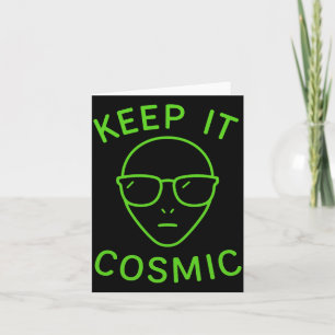Grappige Alien Ufo Zone 51 - Houd Het Kosmisch Com Kaart
