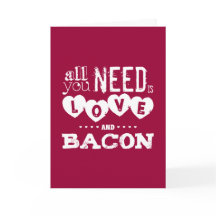Grappige Allen u wenst is Liefde en Bacon