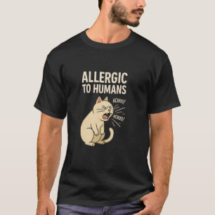 Grappige allergische voor mensen niezen kat grap s t-shirt