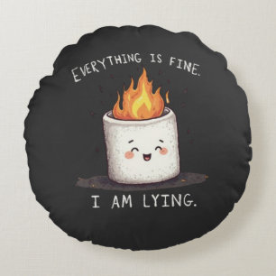 Grappige Alles is Goed Liggende Marshmallow Kussen