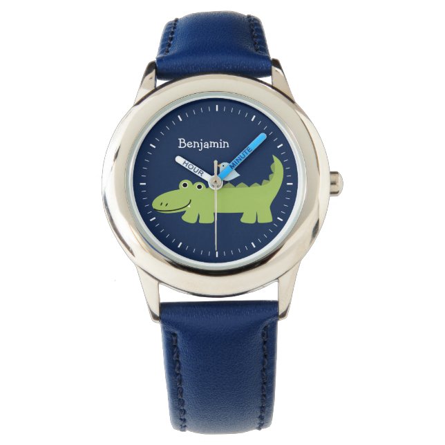 Grappige alligator gepersonaliseerd horloge (Voorkant)