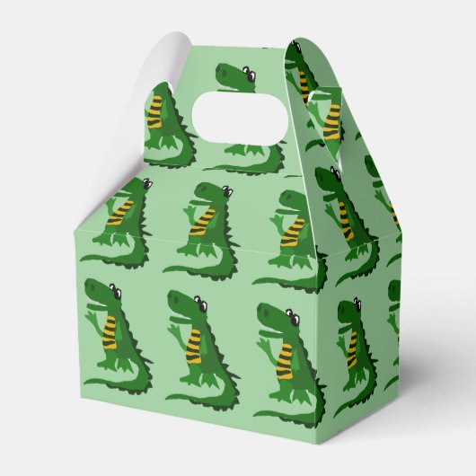 Grappige alligator geschenkdoos bedankdoosjes (Voorkant Zijde)