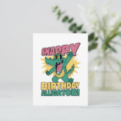 Grappige Alligator Lover en Verjaardag Krokodil Ga Briefkaart (Staand voorkant)