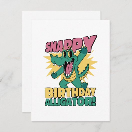 Grappige Alligator Lover en Verjaardag Krokodil Ga Informatiekaartje (Voorkant / Achterkant)