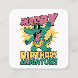 Grappige Alligator Lover en Verjaardag Krokodil Ga Vierkante Visitekaartje