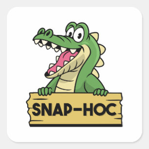 Grappige Alligator Lover en Zoökeeper Krokodil Vierkante Sticker