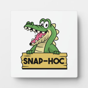 Grappige Alligatorliefhebber en krokodillenverzorg Fotoplaat
