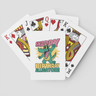 Grappige Alligatorliefhebber en Verjaardag Krokodi Pokerkaarten