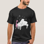 Grappige Alpaca Gift voor Piano Player T-shirt (Voorkant)