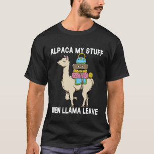 Grappige Alpaca Lama Woorden Camping Wandelen Vrou T-shirt