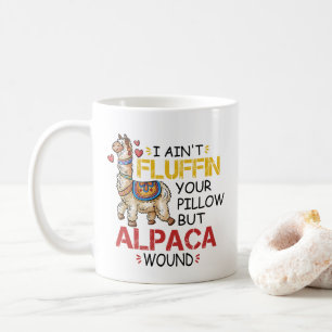 Grappige Alpaca Wond Llama Verpleegkundige Geschen Koffiemok