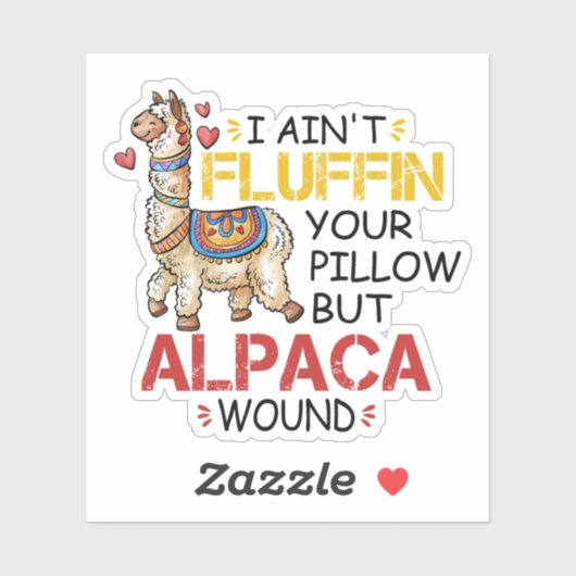 Grappige Alpaca Wond Llama Verpleegkundige Geschen Sticker (Vel)