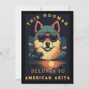 Grappige Amerikaanse Akita Dog Ouder gepersonalise Aankondiging