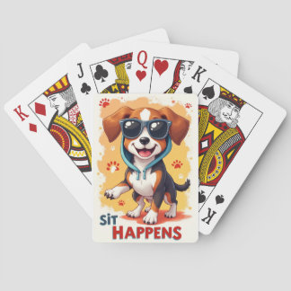 Grappige Amerikaanse Engelse Vosshond Zonnebril Ho Pokerkaarten