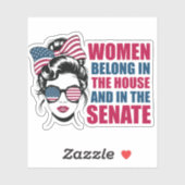 Grappige Amerikaanse feministische quote politieke Sticker (Vel)