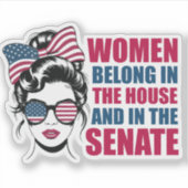 Grappige Amerikaanse feministische quote politieke Sticker (Voorkant)