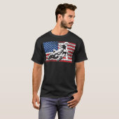 Grappige Amerikaanse Flat Track Motorcycle Gift Co T-shirt (Voorkant volledig)