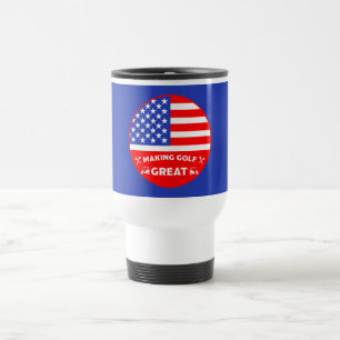 Grappige Amerikaanse Golfspeler Reisbeker