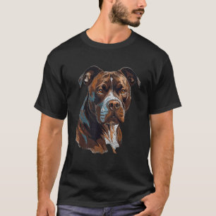 Grappige Amerikaanse Pit Bull Terrier Illustratie T-shirt