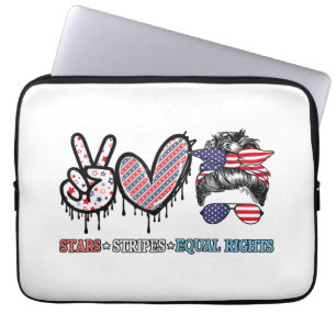 Grappige Amerikaanse vlag patriottisch Laptop Sleeve