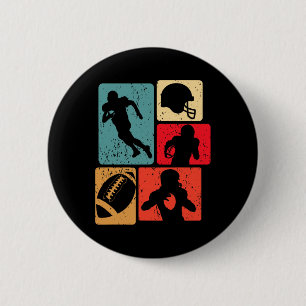 Grappige Amerikaanse Voetbalspeler Veld Game Entho Ronde Button 5,7 Cm