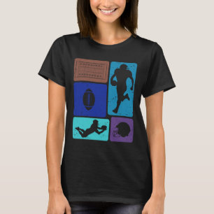 Grappige Amerikaanse Voetbalspeler Veld Game Entho T-shirt