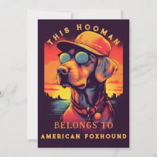 Grappige Amerikaanse Vosshond Hond Ouder Gepersona Aankondiging