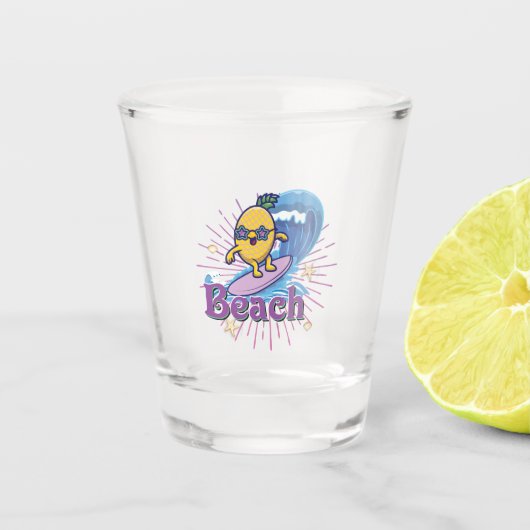 grappige anananas shot glas (Voorkant)