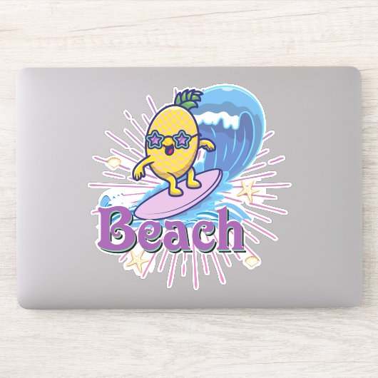 grappige anananas sticker (Computer)