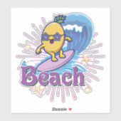 grappige anananas sticker (Vel)