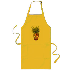 Grappige Ananas Fruit Schedel  Lang Schort