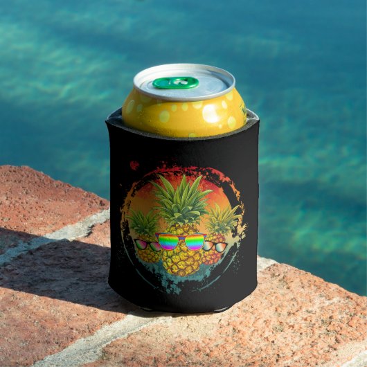 Grappige ananas zomer vibes blikjeskoeler (Insitu Zwembad)