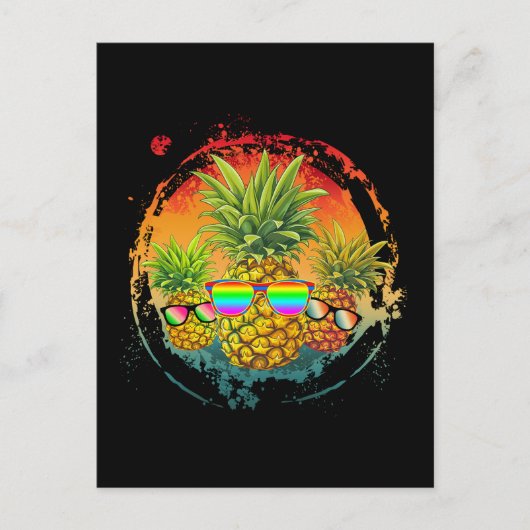 Grappige ananas zomer vibes briefkaart (Voorkant)