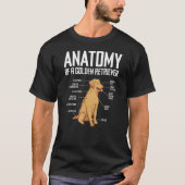 Grappige anatomie van een Golden Retriever Hondenl T-shirt (Voorkant)
