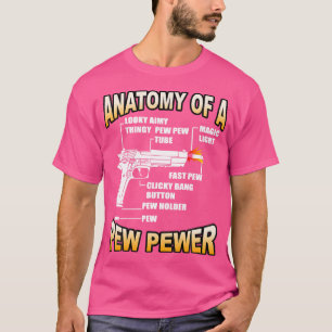 Grappige anatomie van een Pew Pewer Pistool Ammo W T-shirt